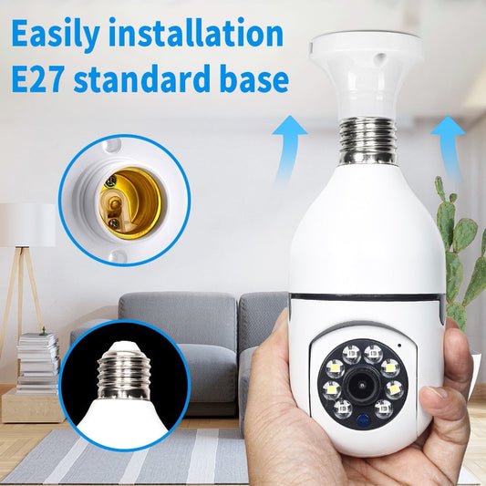 5G WIFI E27 Bulb Camera