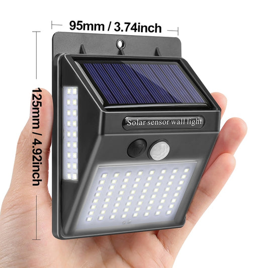 Garden Solar Lamp PIR Motion Sensor LED Light Waterproof for Outdoor Wall Street Decoration