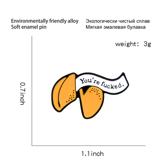 Lucky Fortune Cookie Pin