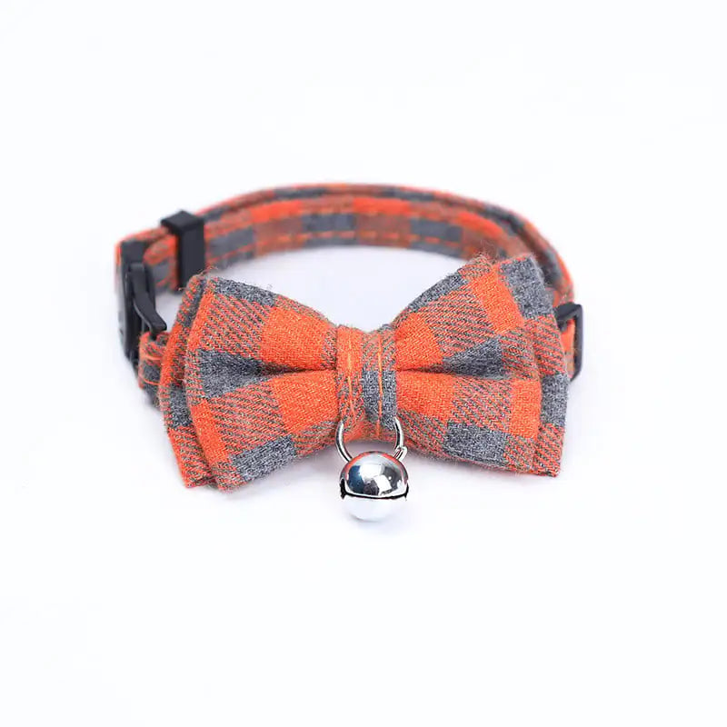 British Style Pet Collar with Bow Tie and Bell