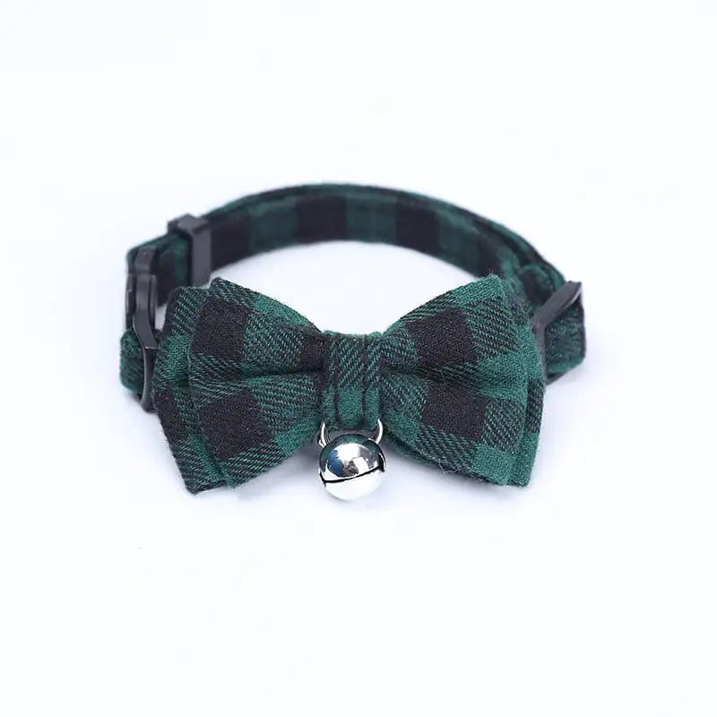 British Style Pet Collar with Bow Tie and Bell
