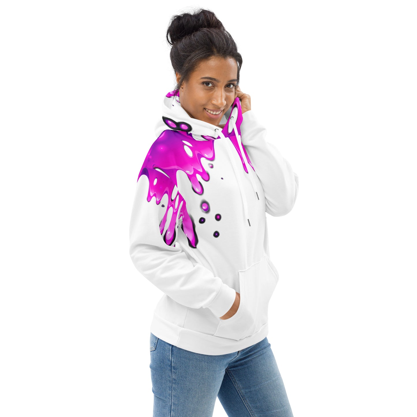 Unisex Hoodie Trippin Drip White