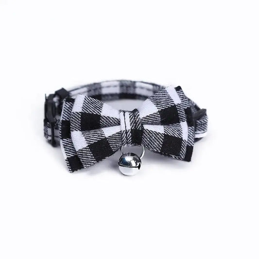 British Style Pet Collar with Bow Tie and Bell