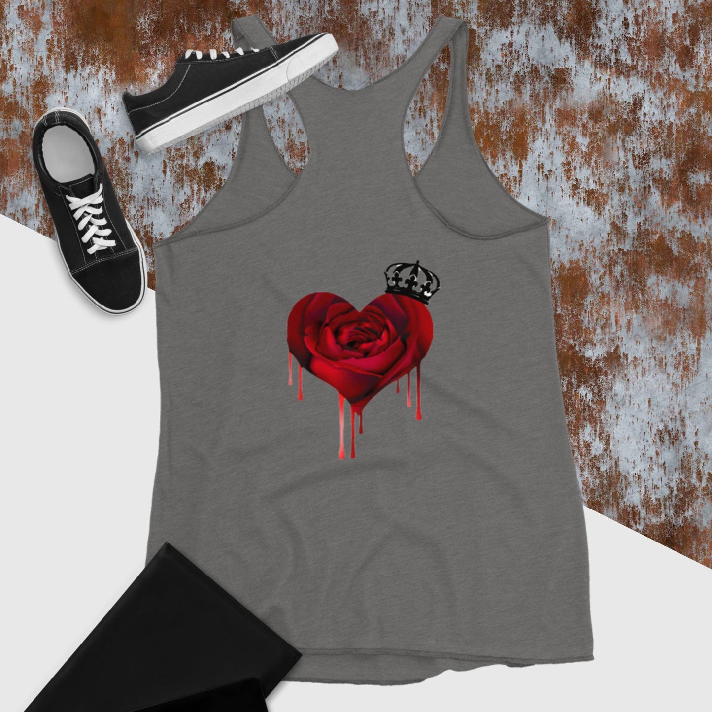 Women's Racerback Tank "Bleeding Heart"(Back print)- RoyaltiGear