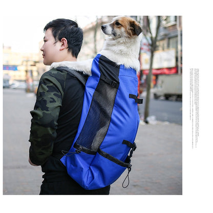 Pet Dog Backpack Outdoor Double Shoulder Adjustable Reflective Carrying Travel Backpack