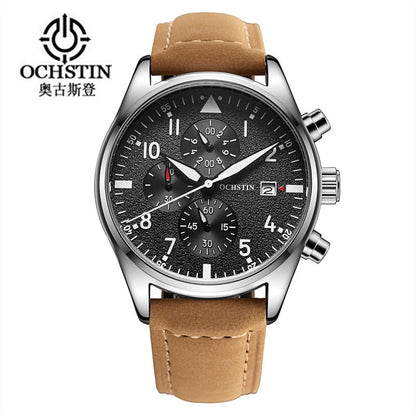 Mens Business Watches Top Brand Luxury Waterproof Chronograph