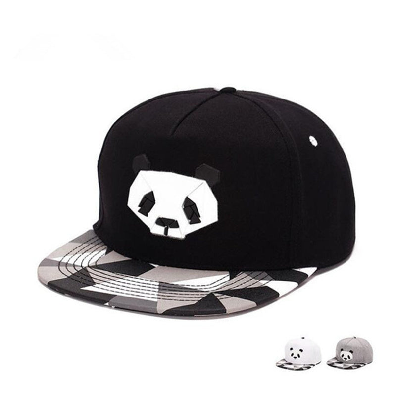 Hip-hop cute panda snapback Flat-brimmed hat