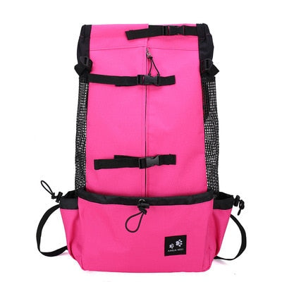 Pet Dog Backpack Outdoor Double Shoulder Adjustable Reflective Carrying Travel Backpack