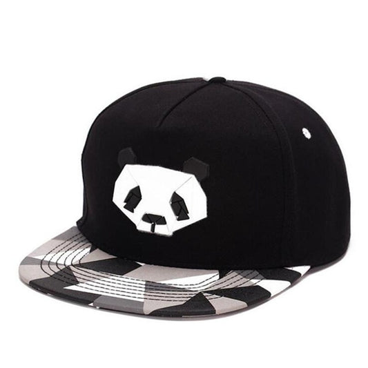 Hip-hop cute panda snapback Flat-brimmed hat
