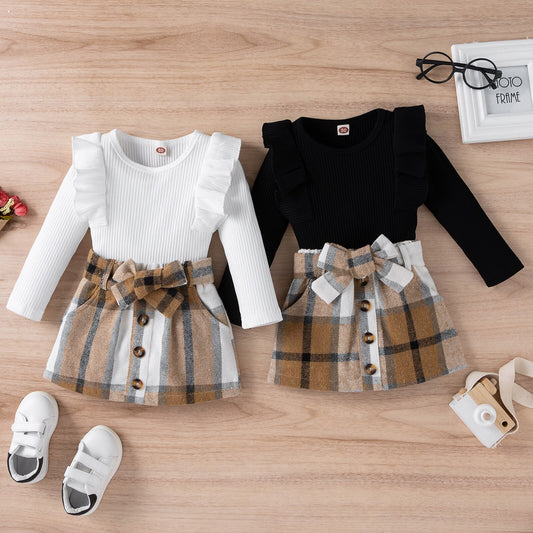 Knitted Baby Girl Skirt Set