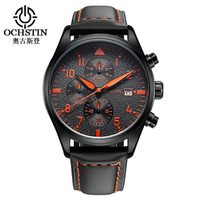 Mens Business Watches Top Brand Luxury Waterproof Chronograph