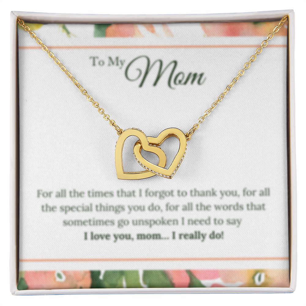 Interlocking Heart Necklace Mom I Really Do