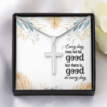 Stainless Cross Necklace w/ MC