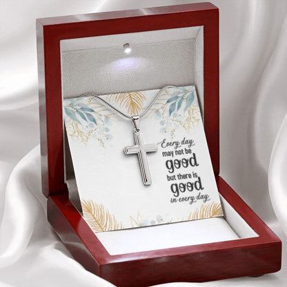 Stainless Cross Necklace w/ MC