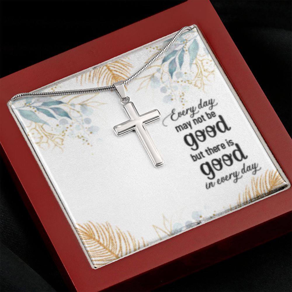 Stainless Cross Necklace w/ MC