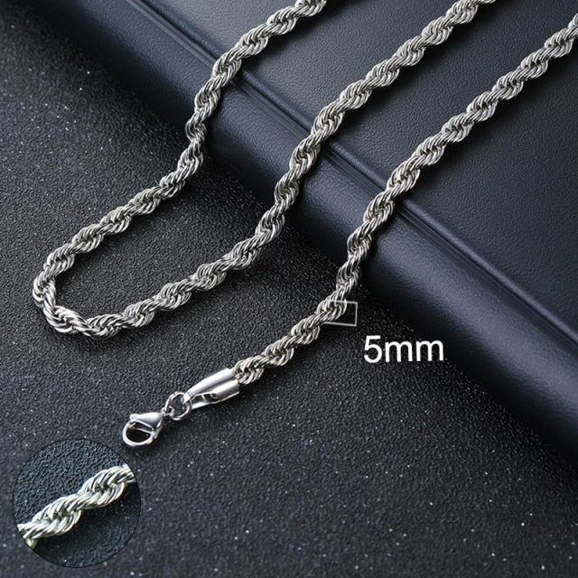 Cuban Rope Necklace for Men and Women