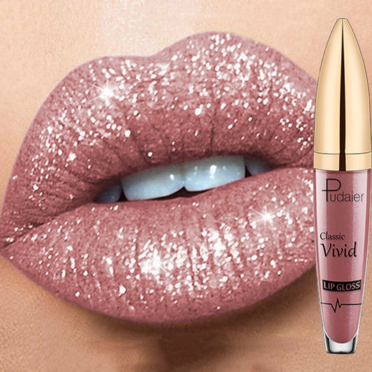 15 Colors Long Lasting Matte Glitter Liquid Shiny Lip Gloss